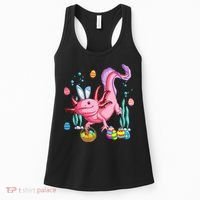 Bunny Axolotl Hunting Easter Eggs Basket Women's Tank Top thumb 0
