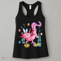 Bunny Axolotl Hunting Easter Eggs Basket Women's Tank Top thumb 3