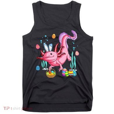 Bunny Axolotl Hunting Easter Eggs Basket Tank Top