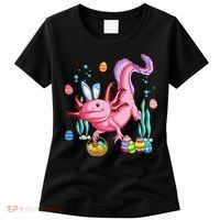 Bunny Axolotl Hunting Easter Eggs Basket Women's T-Shirt thumb 0