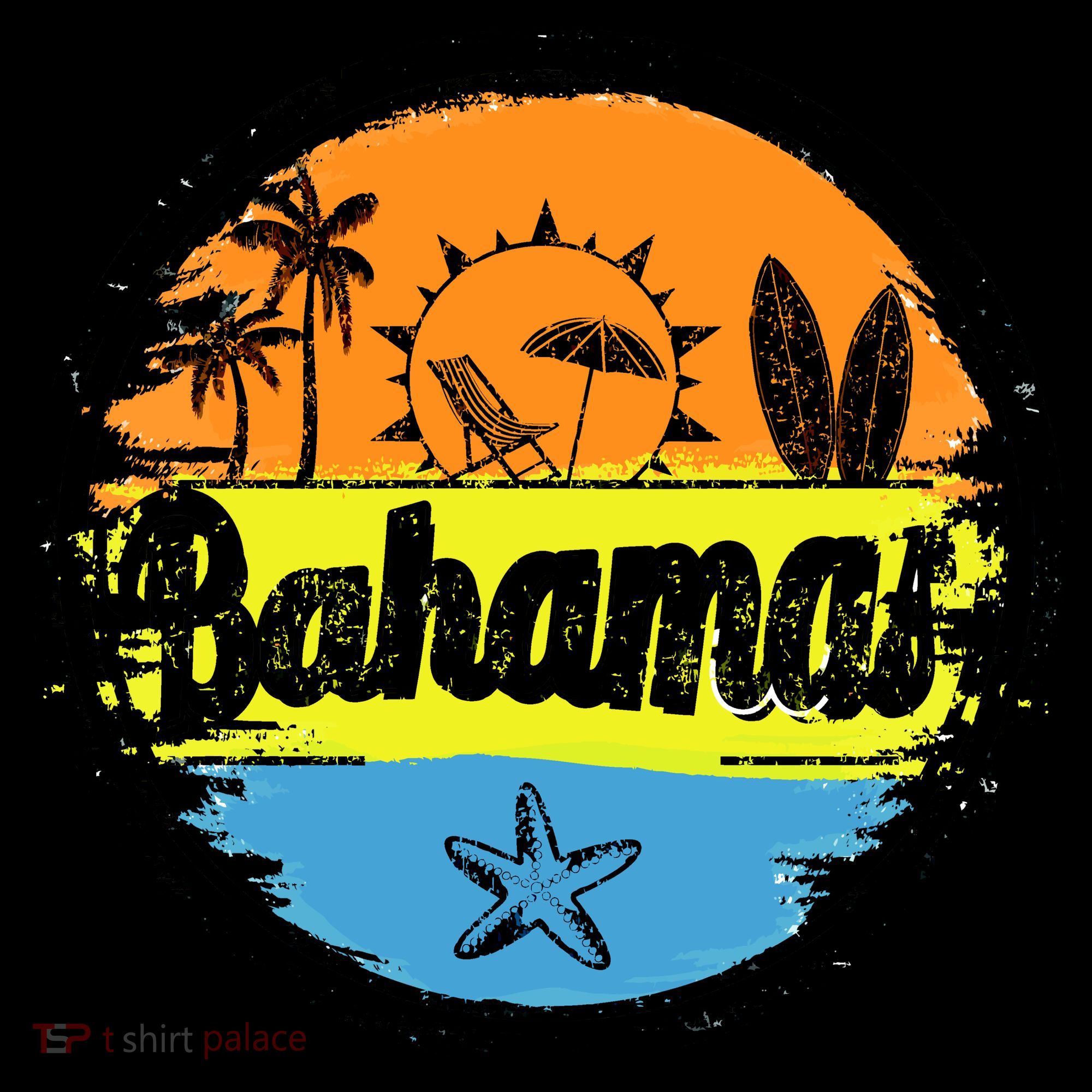 Bahamas Retro Circle Backpack