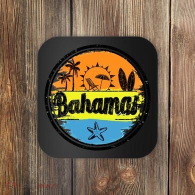 Bahamas Retro Circle Coaster