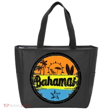 Bahamas Retro Circle Tote Bag