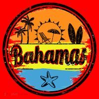 Bahamas Retro Circle Santa Hat thumb 1