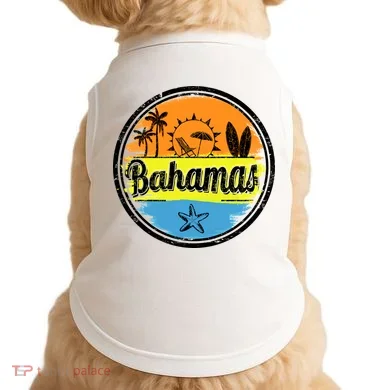 Bahamas Retro Circle Doggie Tank