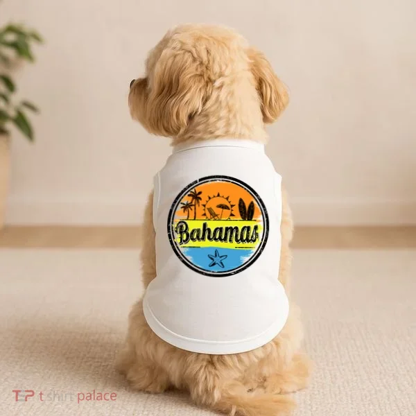 Bahamas Retro Circle Doggie Tank