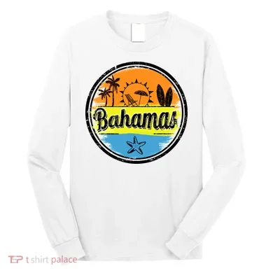 Bahamas Retro Circle Long Sleeve Shirt