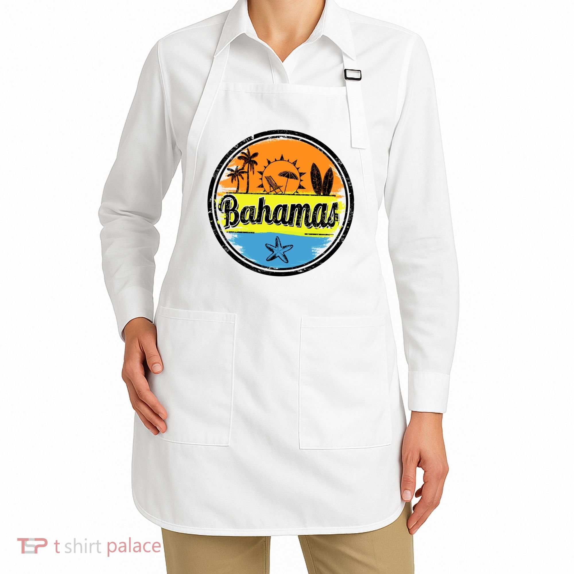 Bahamas Retro Circle Apron
