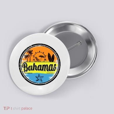 Bahamas Retro Circle Button