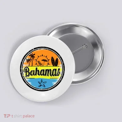 Bahamas Retro Circle Button