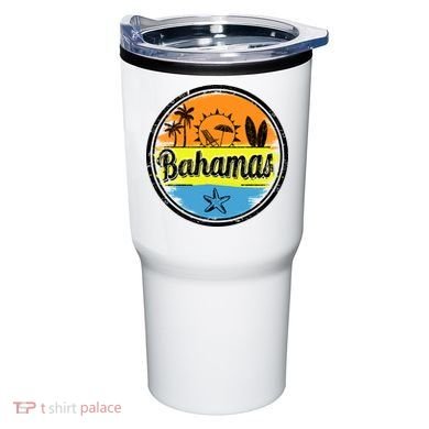 Bahamas Retro Circle Tumbler