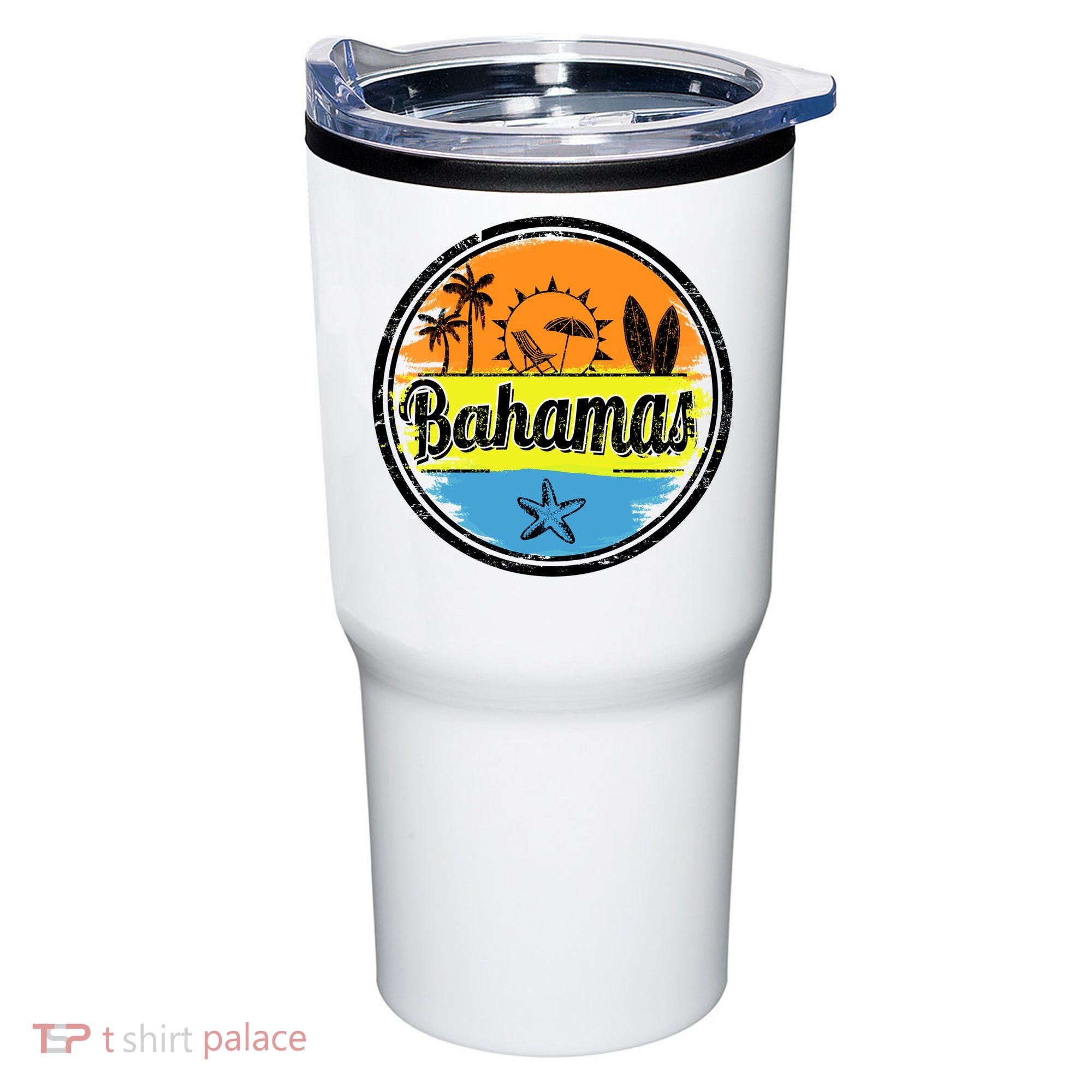 Bahamas Retro Circle Tumbler