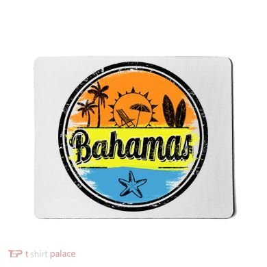 Bahamas Retro Circle Mousepad