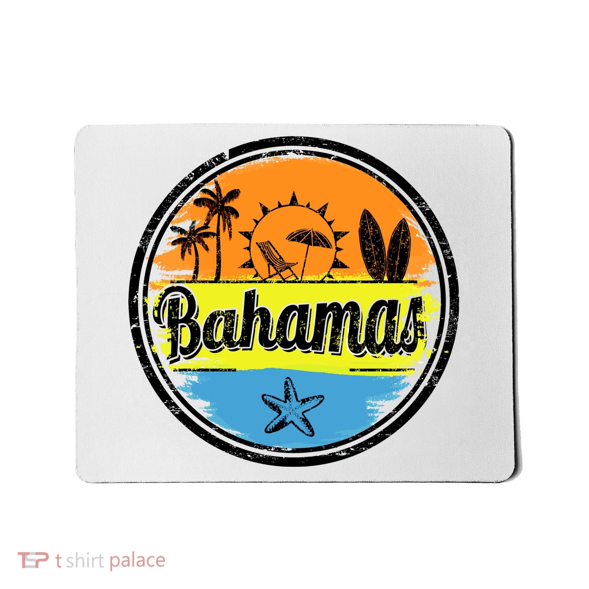 Bahamas Retro Circle Mousepad