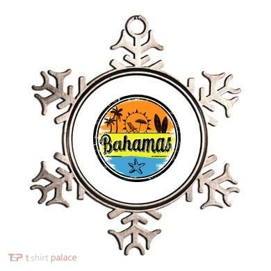 Bahamas Retro Circle Ornament