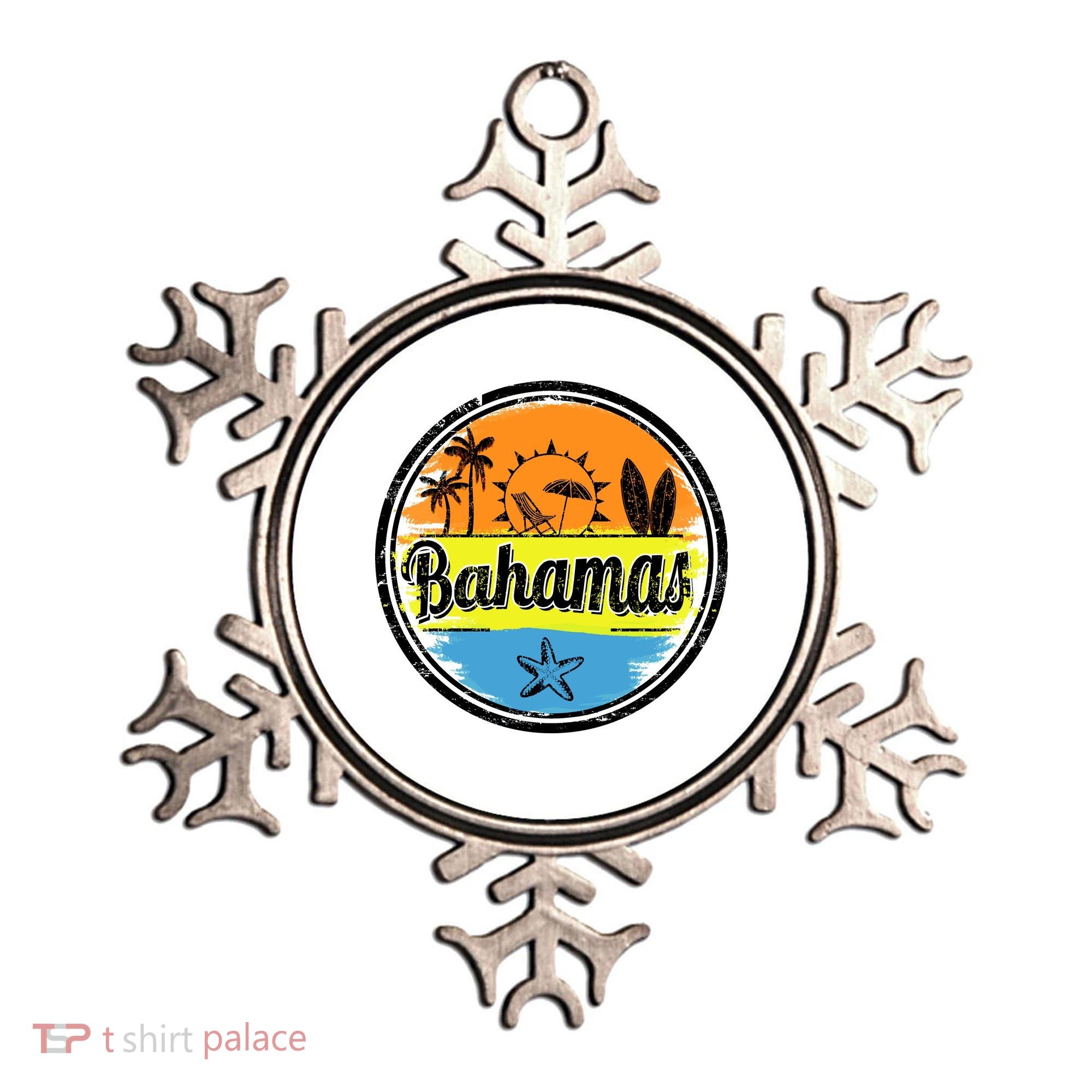 Bahamas Retro Circle Ornament