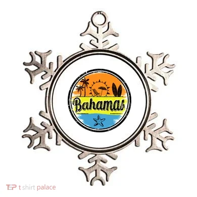 Bahamas Retro Circle Ornament