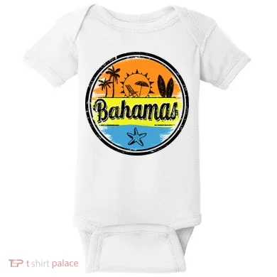 Bahamas Retro Circle Baby Bodysuit