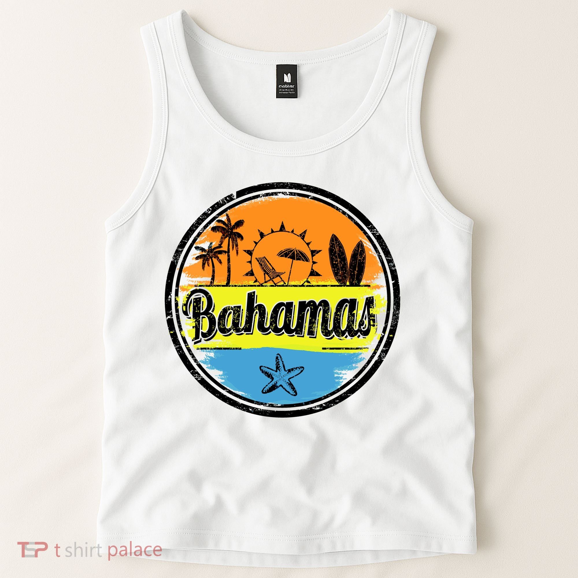 Bahamas Retro Circle Tank Top