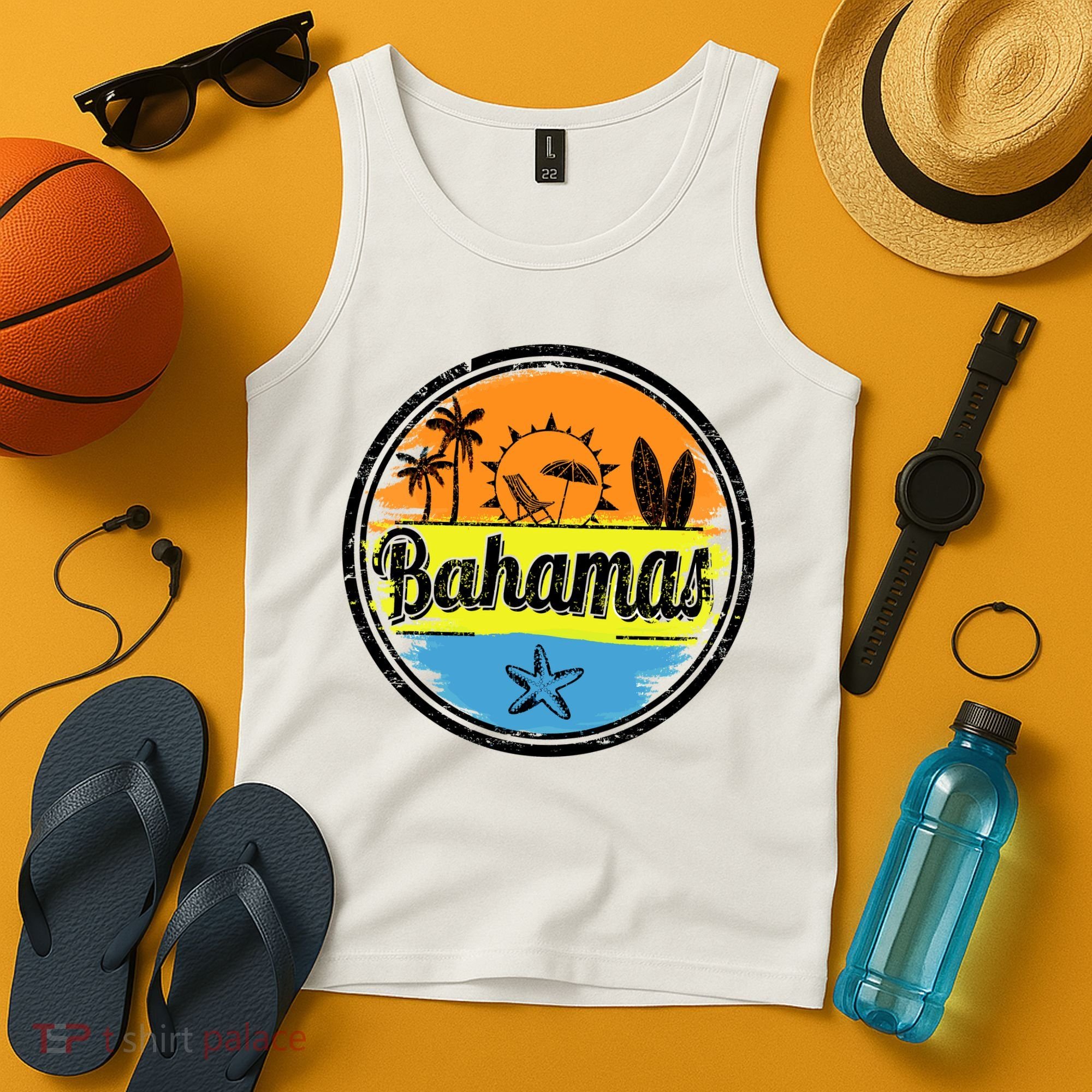 Bahamas Retro Circle Tank Top