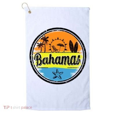 Bahamas Retro Circle Golf Towel