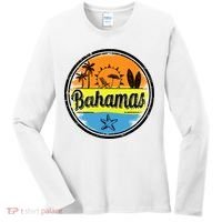 Bahamas Retro Circle Women's Long Sleeve Shirt thumb 0