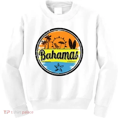 Bahamas Retro Circle Kids Sweatshirt
