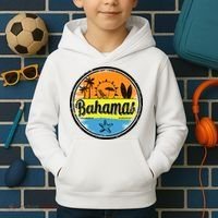 Bahamas Retro Circle Kids Hoodie thumb 2