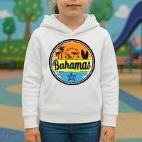Bahamas Retro Circle Kids Hoodie thumb 3