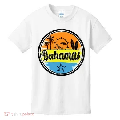 Bahamas Retro Circle Kids T-Shirt
