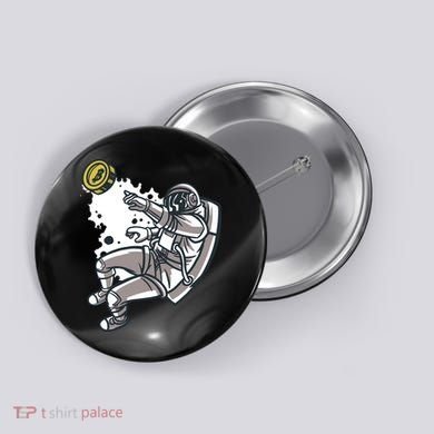 Bitcoin Astronaut In Space Button