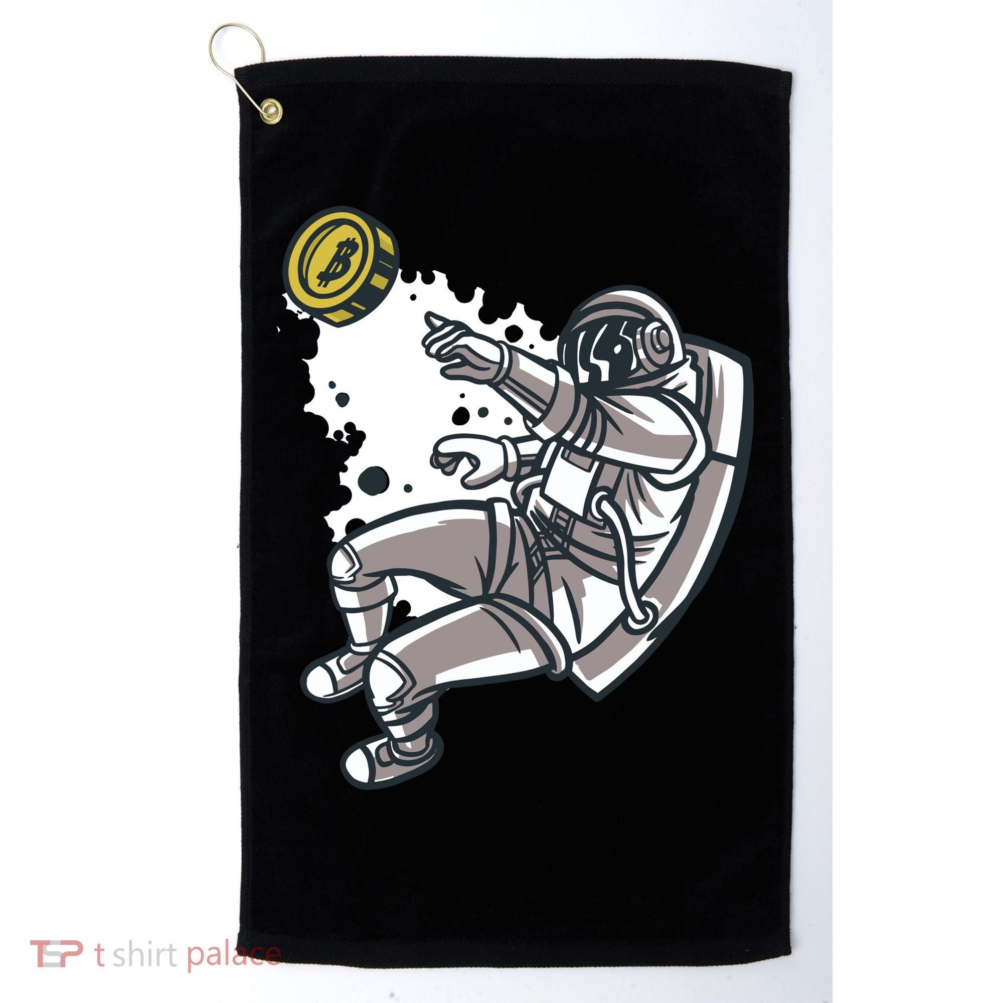 Bitcoin Astronaut In Space Golf Towel