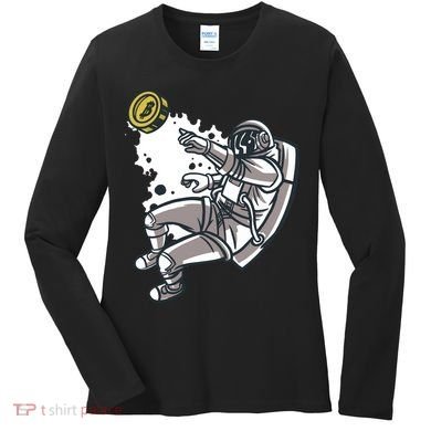 Bitcoin Astronaut In Space Women's Long Sleeve Shirt
