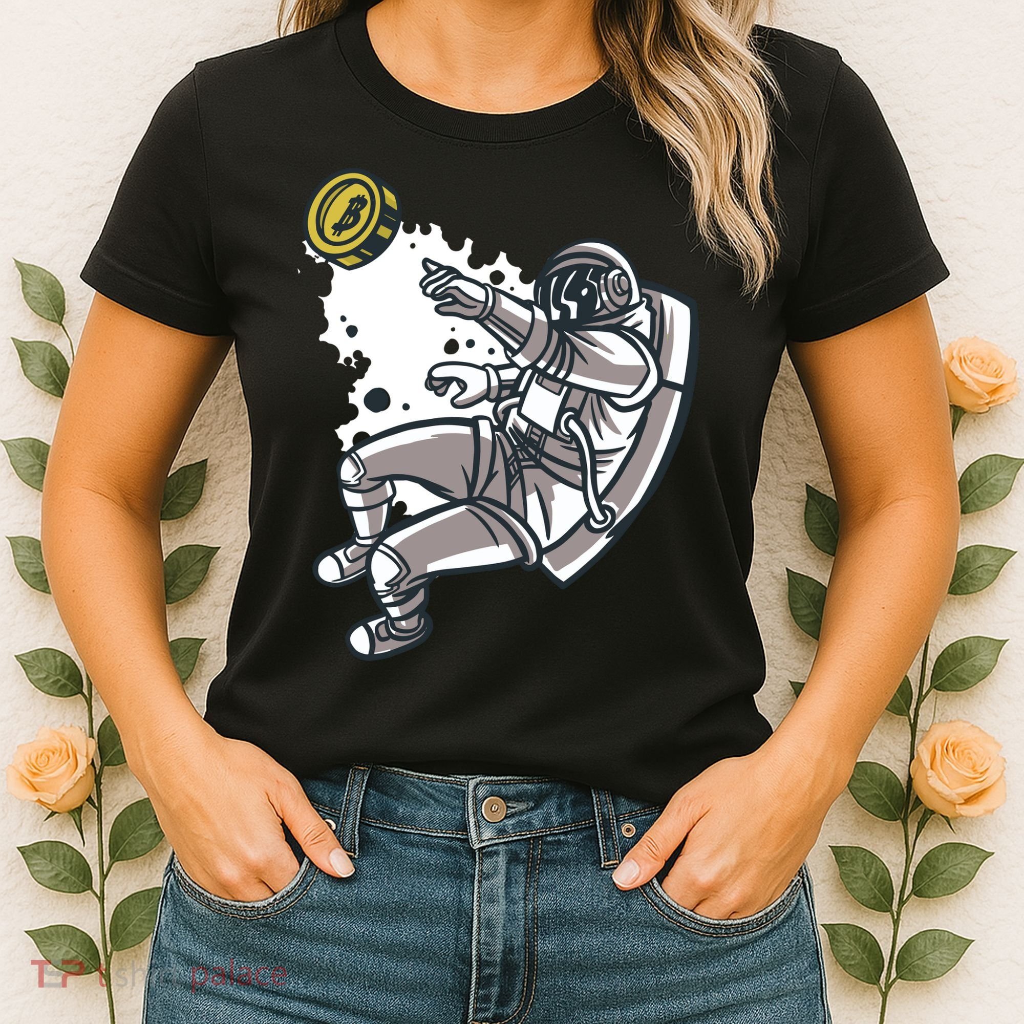 Bitcoin Astronaut In Space Women's T-Shirt