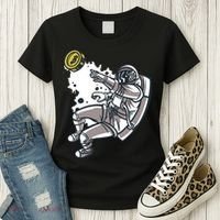 Bitcoin Astronaut In Space Women's T-Shirt thumb 3