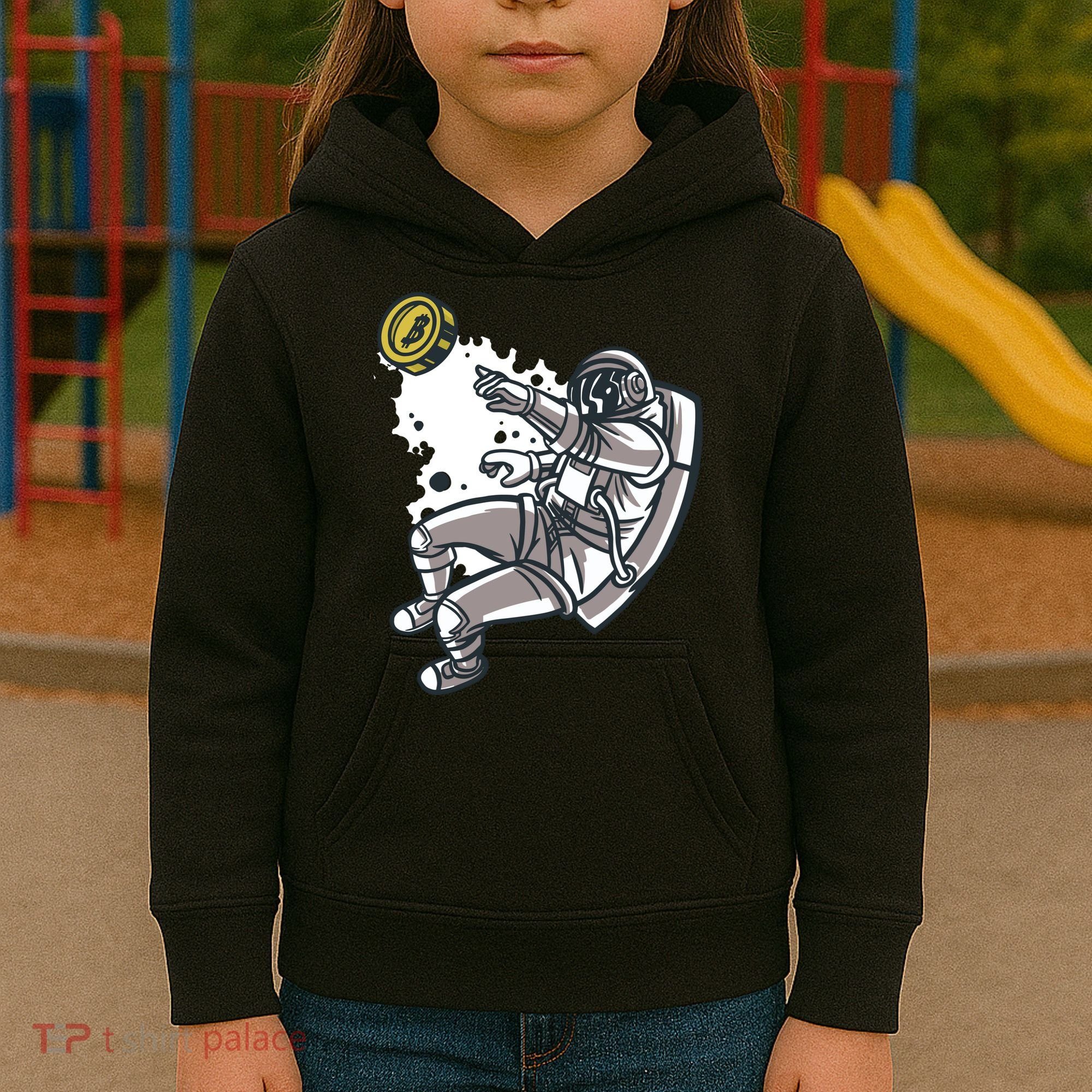Bitcoin Astronaut In Space Kids Hoodie