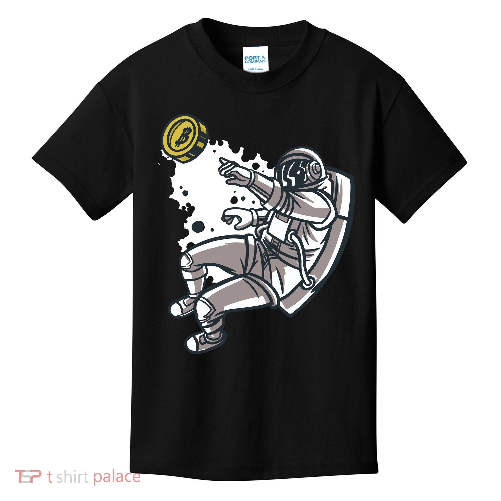 Bitcoin Astronaut In Space Kids T-Shirt