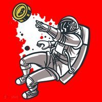 Bitcoin Astronaut In Space Santa Hat thumb 1