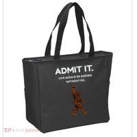 Bigfoot Admit It Life Would Be Boring Without Me Funny Rock Tote Bag thumb 2