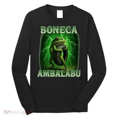 Boneca Ambalabu Italian Brainrot Frog Meme Long Sleeve Shirt