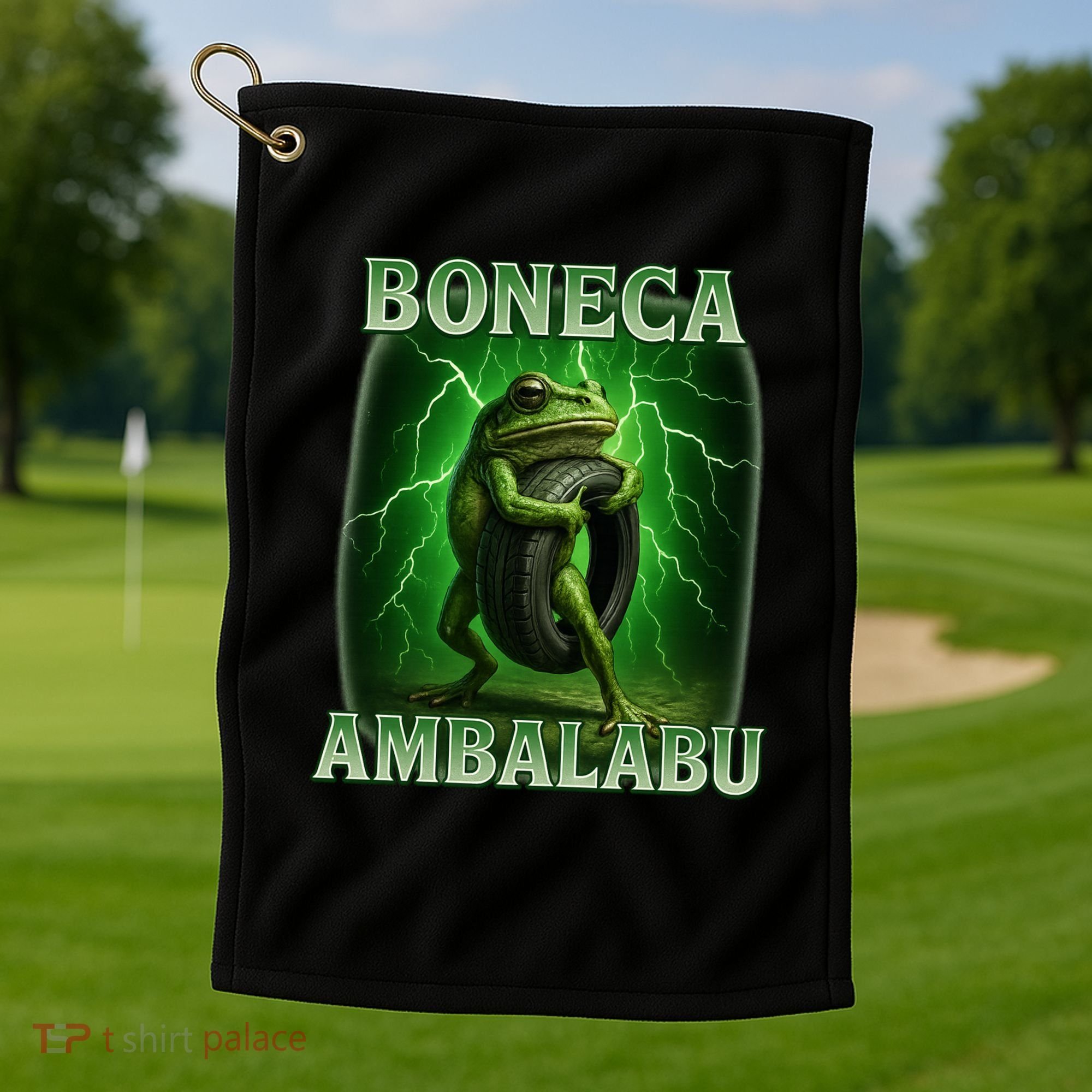 Boneca Ambalabu Italian Brainrot Frog Meme Golf Towel