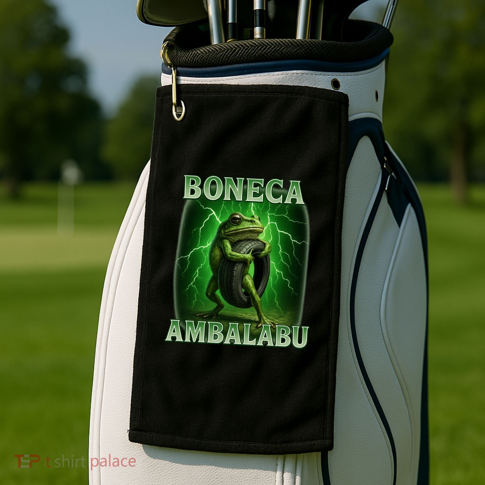 Boneca Ambalabu Italian Brainrot Frog Meme Golf Towel
