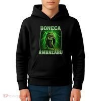 Boneca Ambalabu Italian Brainrot Frog Meme Kids Hoodie thumb 4