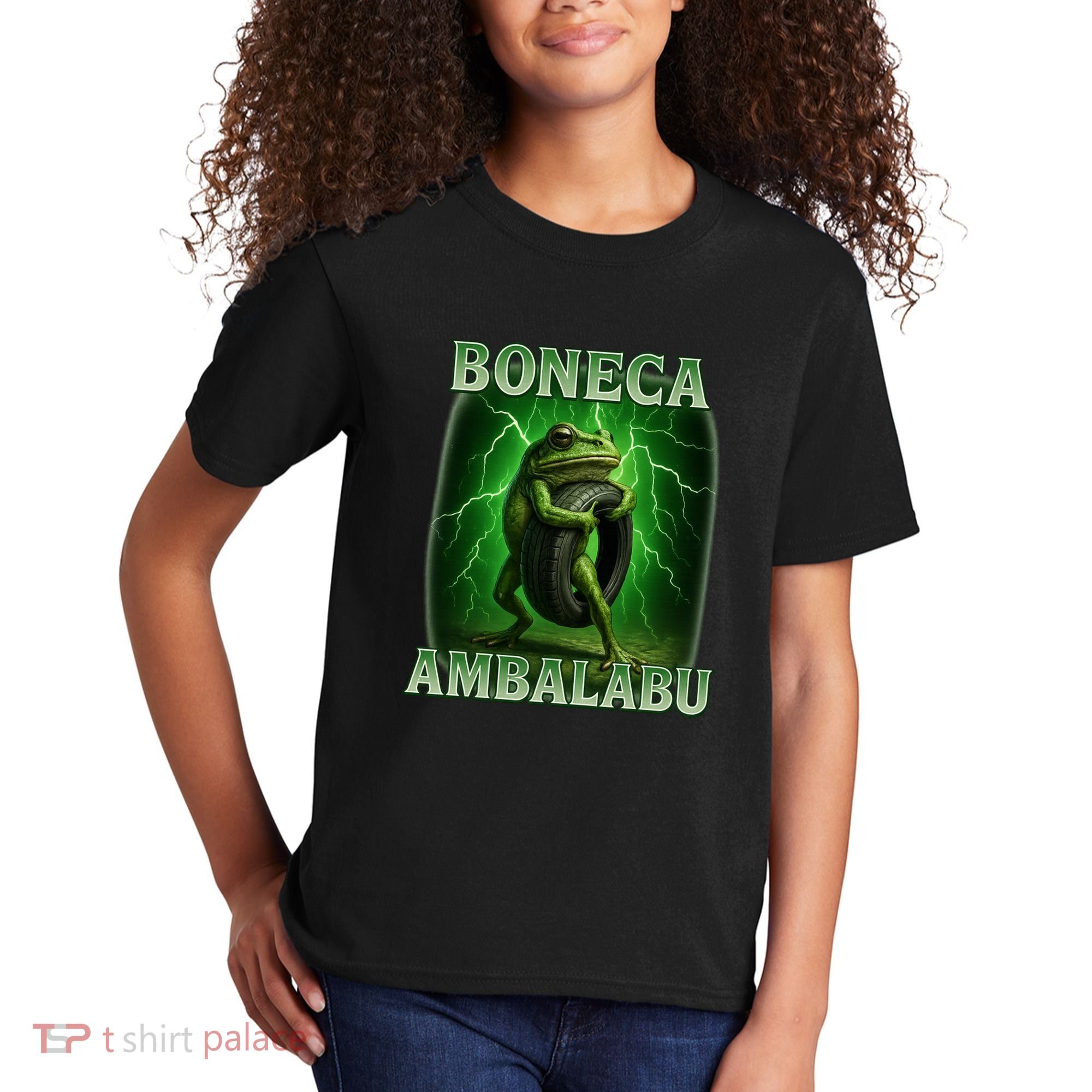 Boneca Ambalabu Italian Brainrot Frog Meme Kids T-Shirt