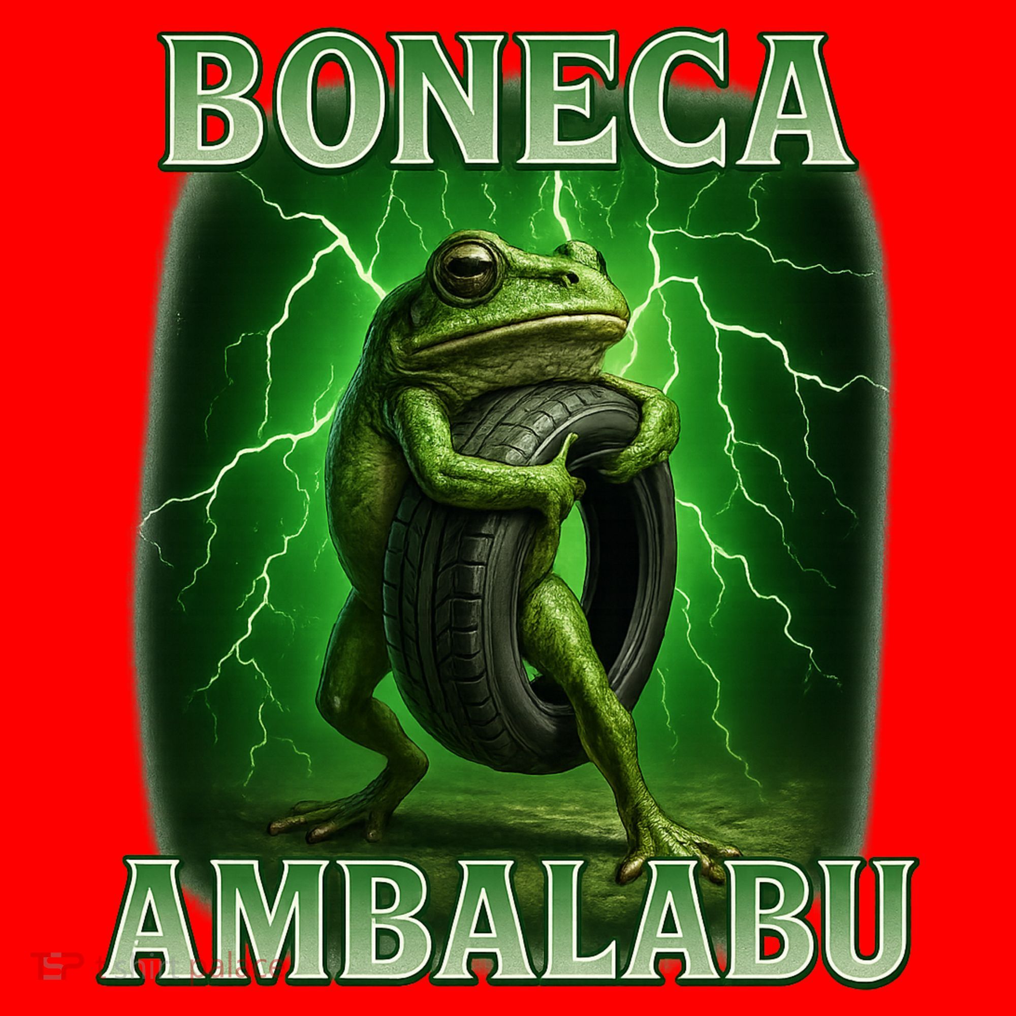 Boneca Ambalabu Italian Brainrot Frog Meme Santa Hat
