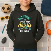 Butterflies Appear Insect Nature Butterfly Lover Monarch Kids Hoodie thumb 2