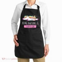 Being Awesome Is Exhausting Funny Unicorn Apron thumb 2