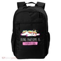 Being Awesome Is Exhausting Funny Unicorn Backpack thumb 0