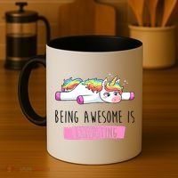 Being Awesome Is Exhausting Funny Unicorn Coffee Mug thumb 4