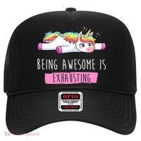 Being Awesome Is Exhausting Funny Unicorn Hat thumb 0